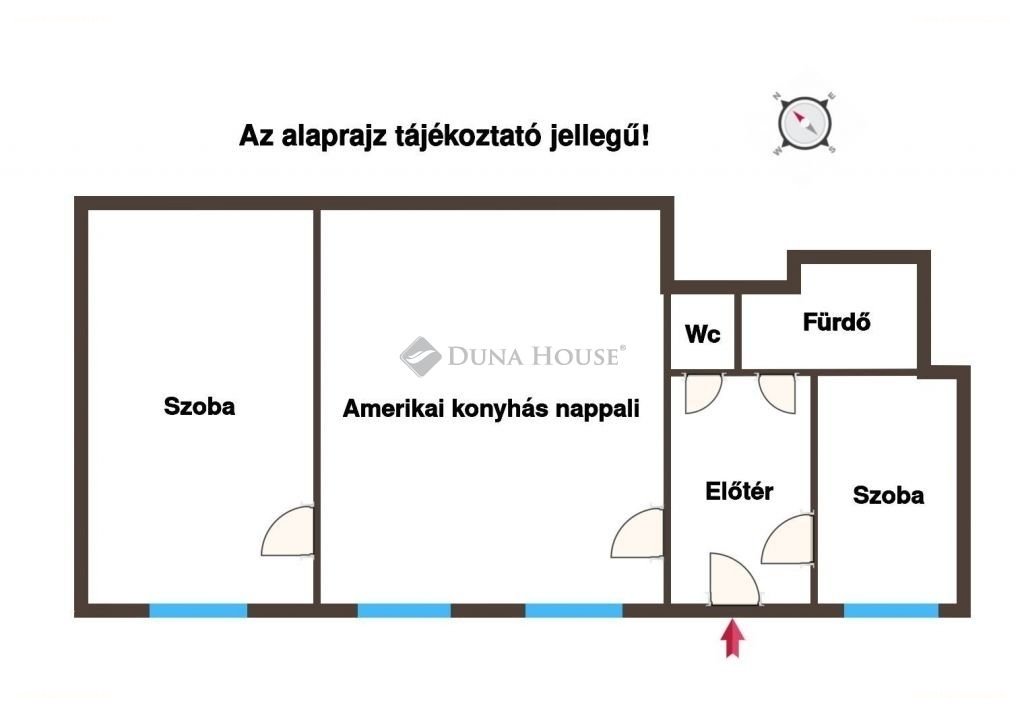 3 bed · 61m² · Lakás · 93.000.000 ft