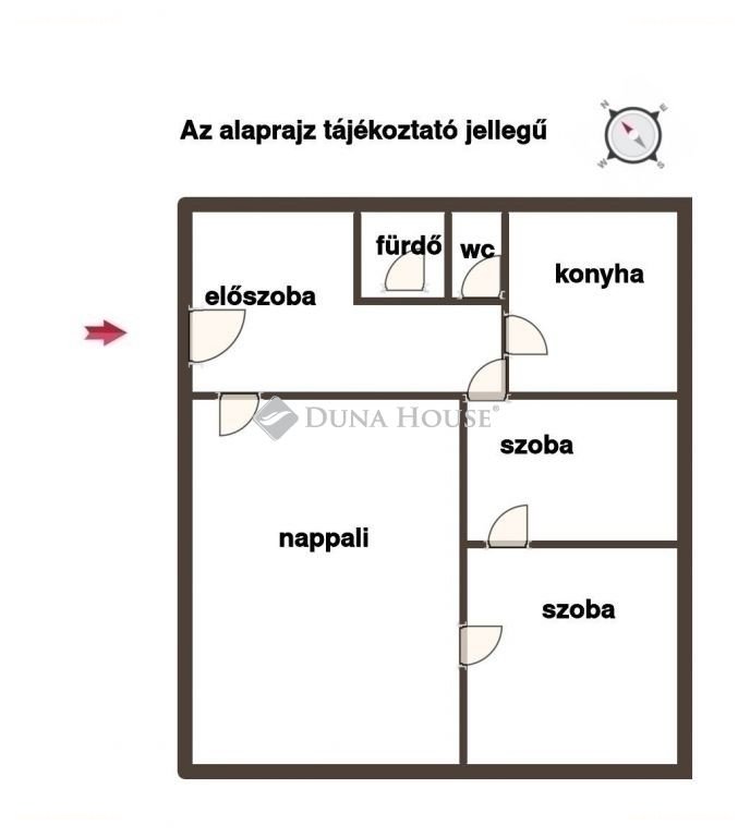 3 bed · 52m² · Lakás · 57.900.000 ft