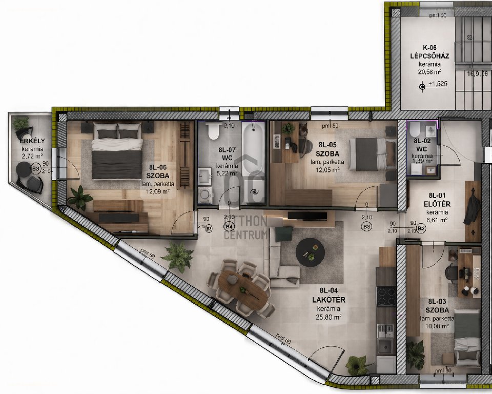 4 bed · Lakás · 112.680.000 ft