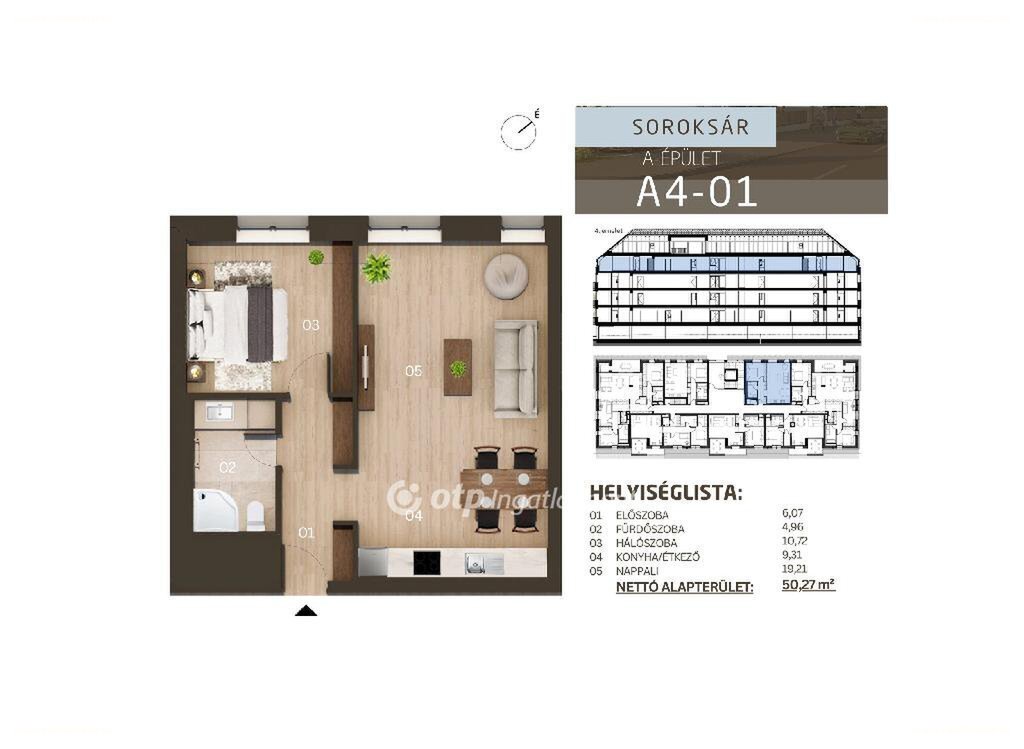 2 bed · 50m² · Lakás · 73.897.000 ft