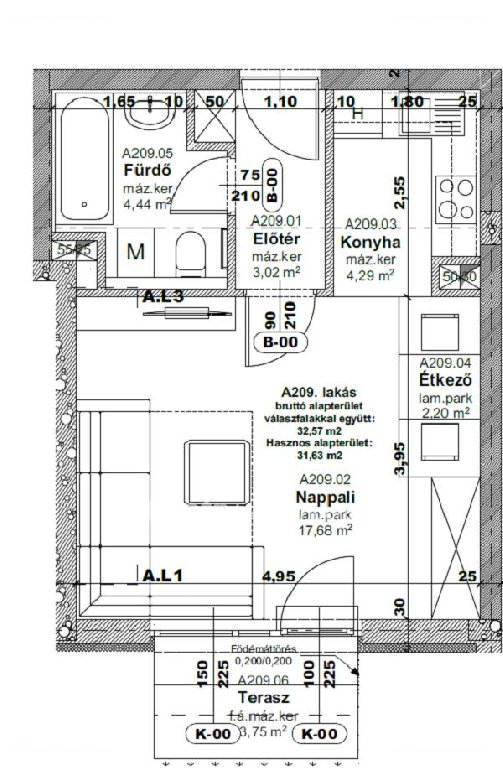 1 bed · 33m² · Lakás · 53.389.750 ft