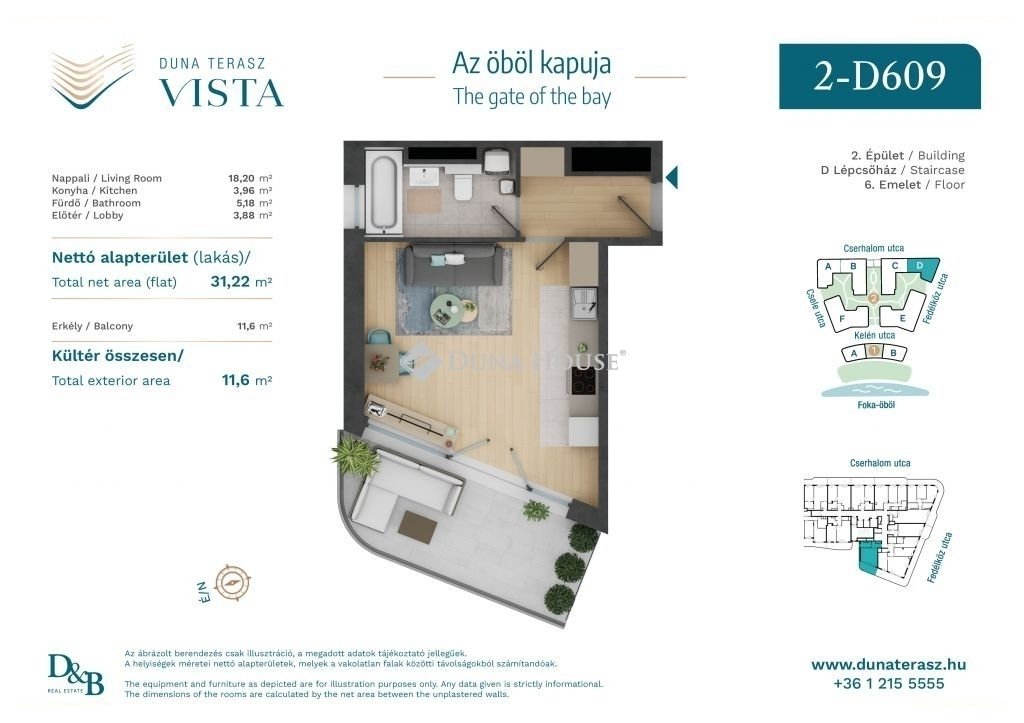 1 bed · 31m² · Lakás · 66.500.000 ft