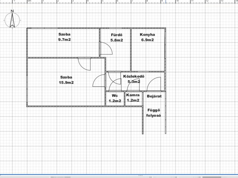 1 bed · 46m² · Lakás · 45.900.000 ft