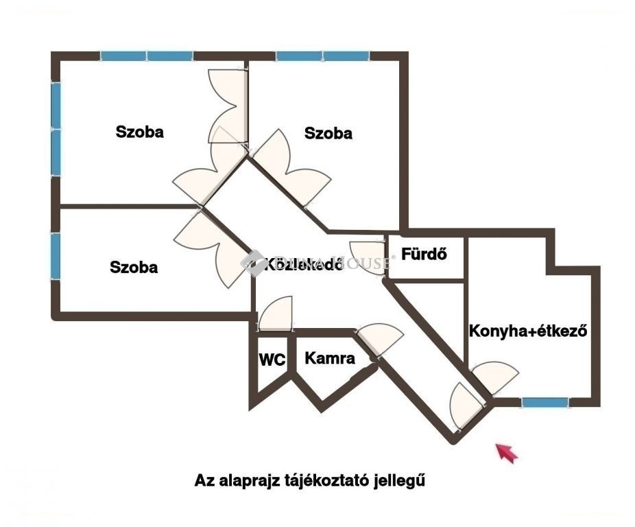 3 bed · 105m² · Lakás · 95.000.000 ft