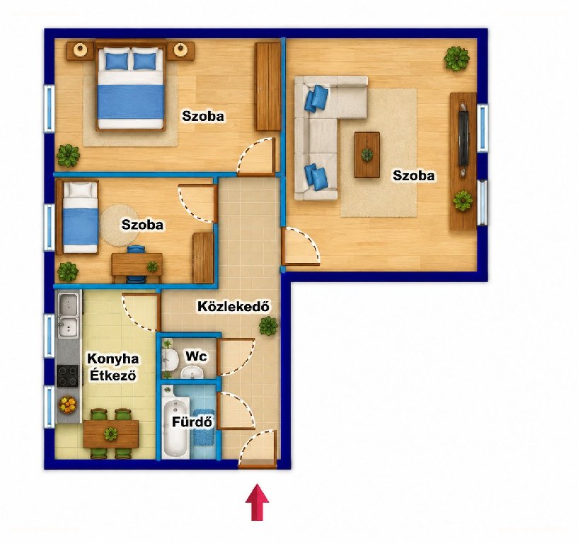 2 bed · 65m² · Lakás · 42.900.000 ft