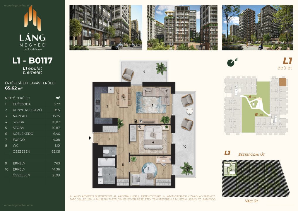 3 bed · Lakás · 109.900.000 ft