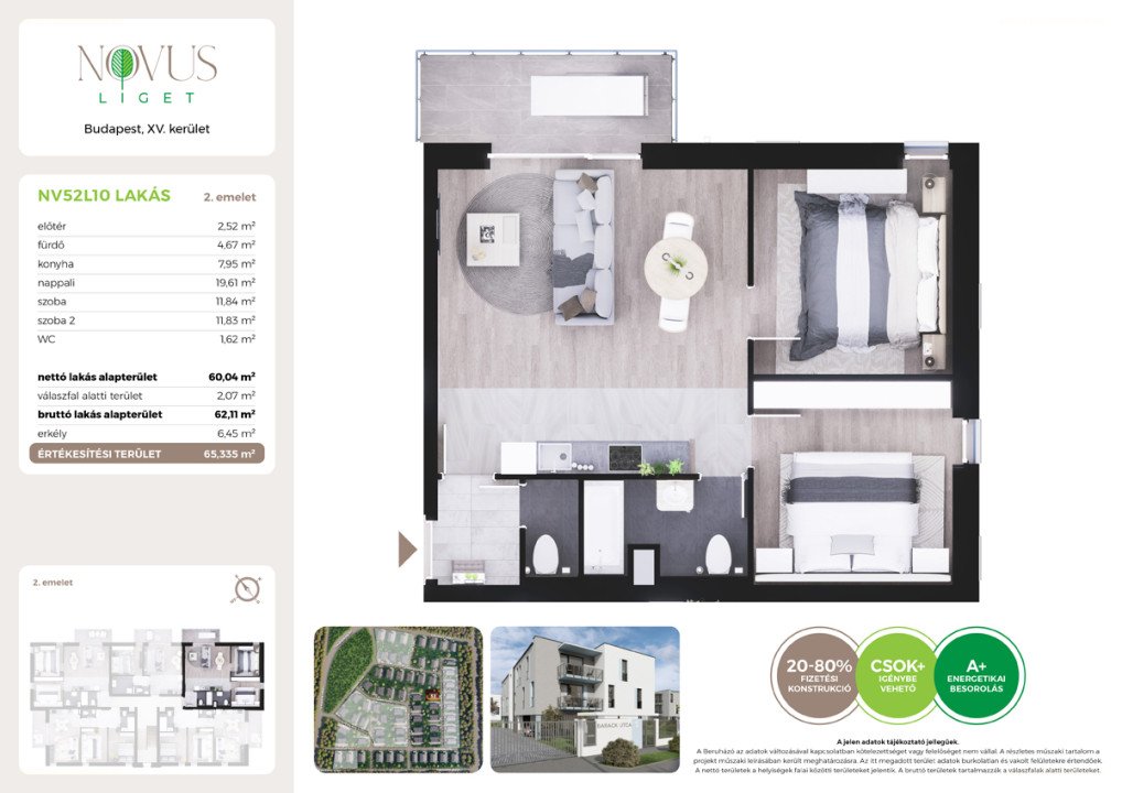 3 bed · 62m² · Lakás · 78.990.000 ft