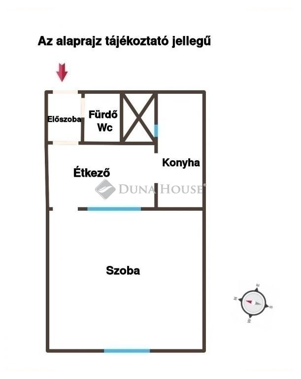Lakás · 1 hálószoba · 37 m² · 54.900.000 Ft