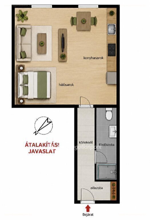1 bed · 34m² · Lakás · 41.000.000 ft