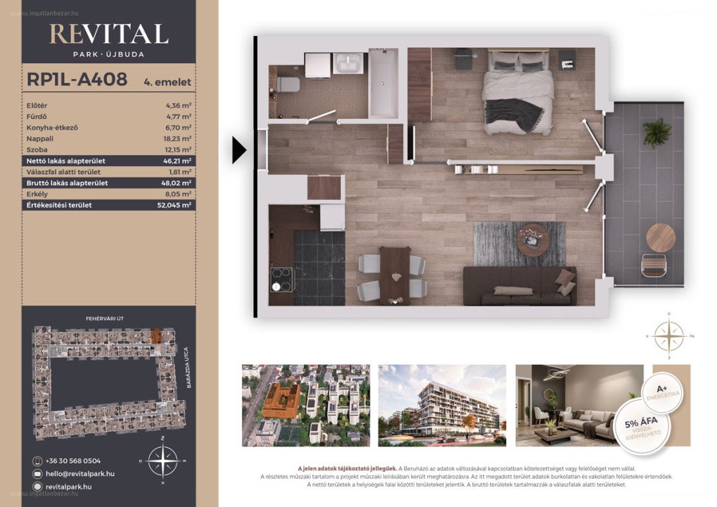 2 bed · 49m² · Lakás · 86.490.000 ft