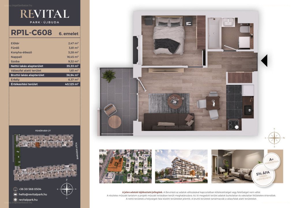 2 bed · 36m² · Lakás · 83.990.000 ft