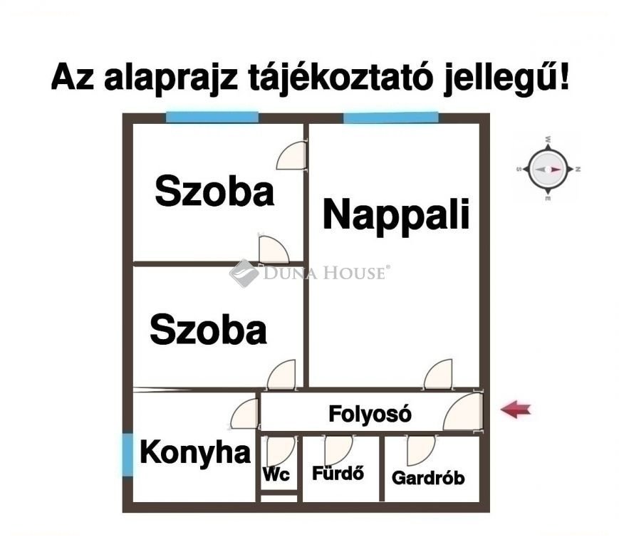 Lakás · 3 hálószoba · 53 m² · 62.900.000 Ft