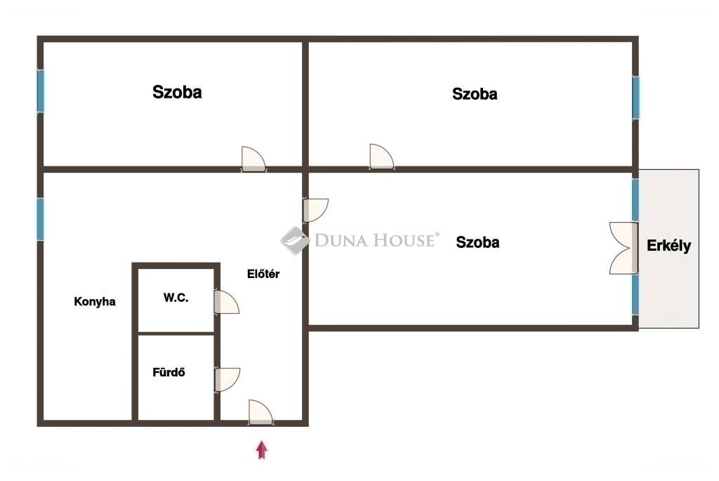 3 bed · 63m² · Lakás · 43.500.000 ft