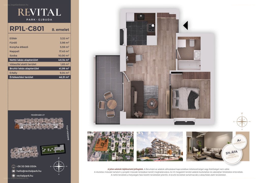 2 bed · 41m² · Lakás · 97.990.000 ft