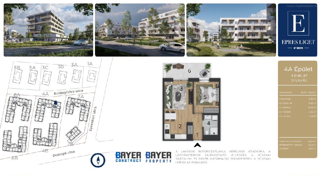 2 bed · Lakás · 57.500.000 ft