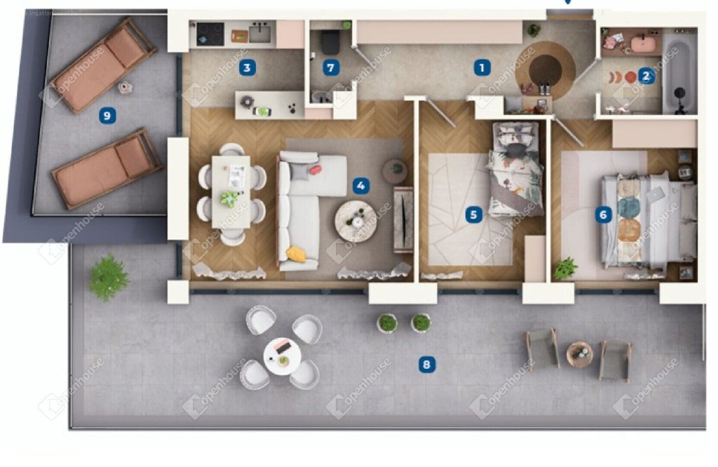3 bed · 79m² · Lakás · 86.295.825 ft