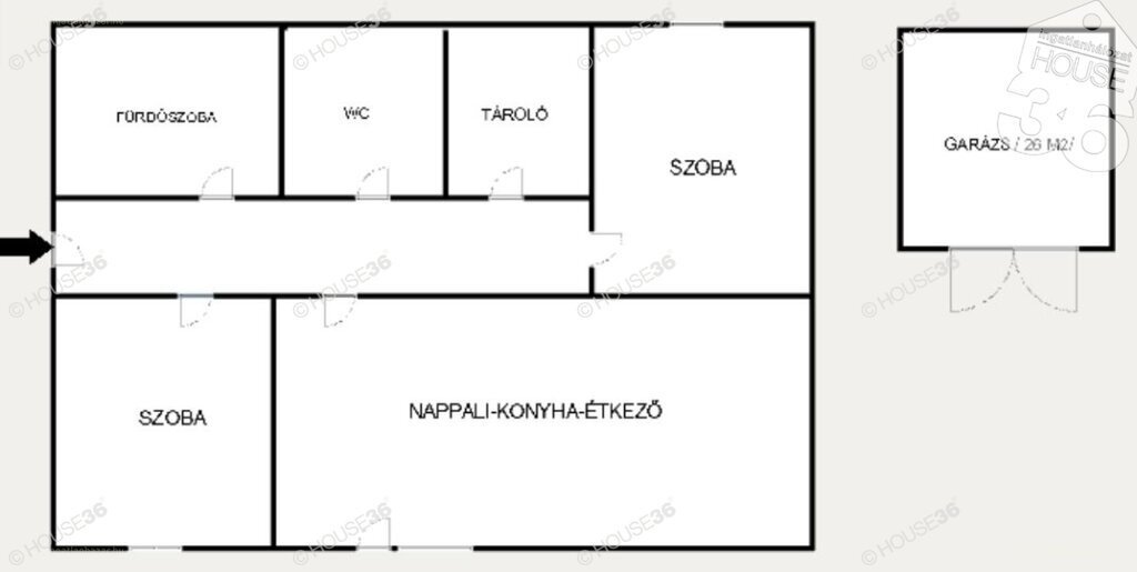 3 bed · 56m² · Lakás · 46.000.000 ft