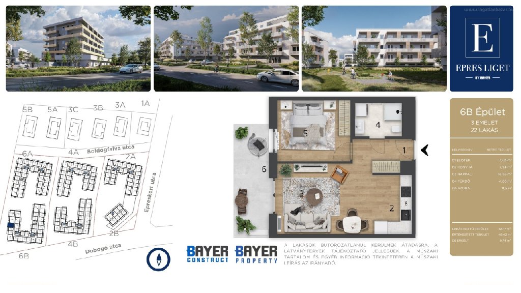 2 bed · Lakás · 59.900.000 ft
