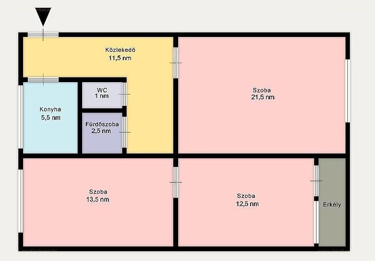 Lakás · 3 hálószoba · 68 m² · 69.900.000 Ft