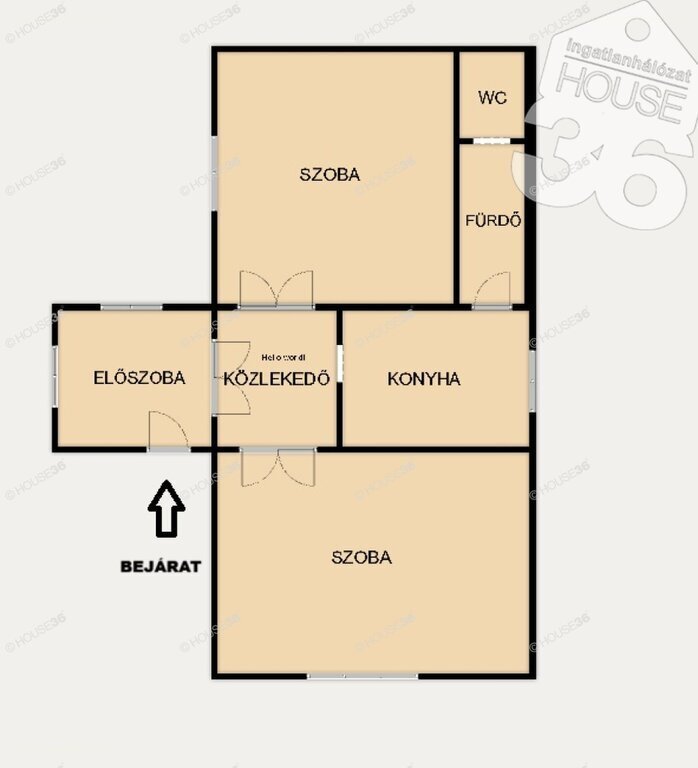 2 bed · 60m² · Ház · 24.990.000 ft