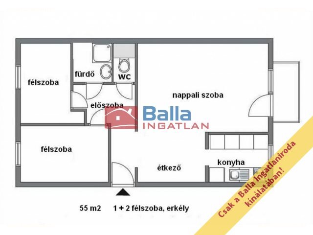 2 bed · 82m² · Lakás · 94.900.000 ft